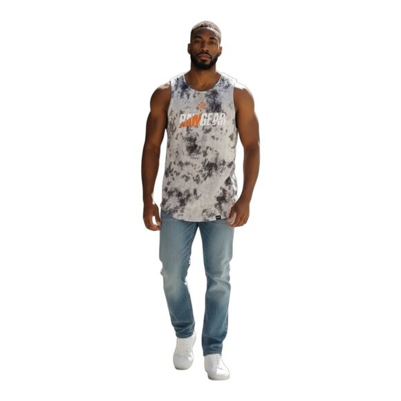 RAWGEAR Tie-Dye Tank Top~Size Med~Grey/White Athletic RG331 Bradley Martyn L6 16 - Picture 1 of 8